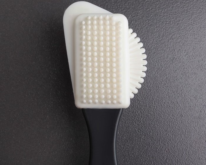 Щётка тройная для обуви: замша, нубук, велюр