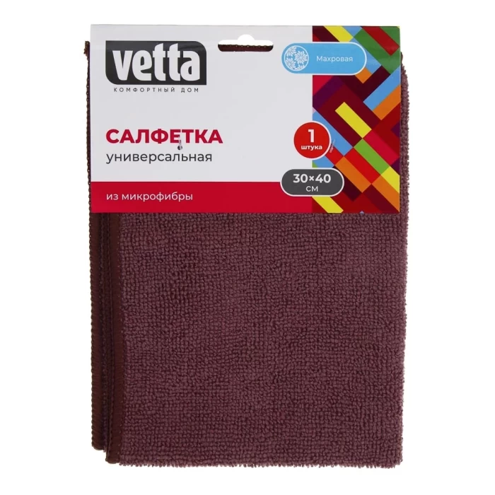 Салфетка Vetta из микрофибры махровая универсальная