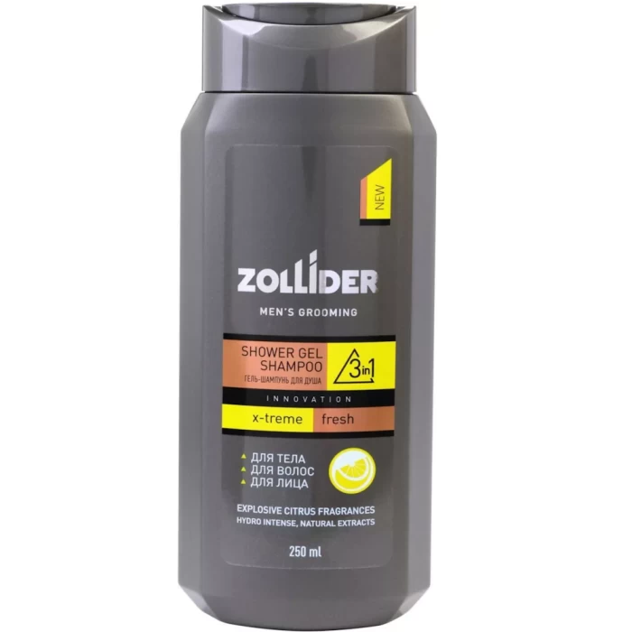 Гель-шампунь для душа 3в1 Zollider Xtreme Fresh 250мл