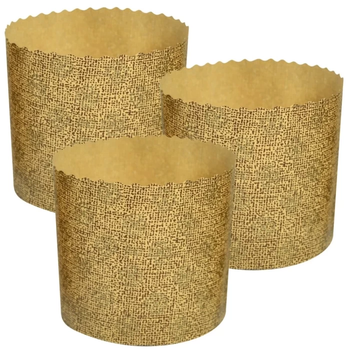 Форма для выпечки кулича бумажная Рогожка 3шт