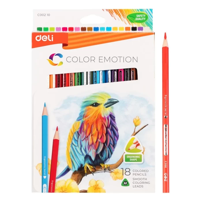 Карандаши 18 цветов треугольные COLOR EMOTION