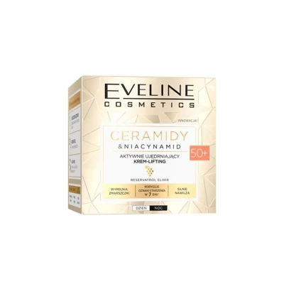 Крем-лифтинг Eveline CERAMIDES &amp; NIACINAMIDE активно укрепляющий дневной/ночной 50+ 50мл 