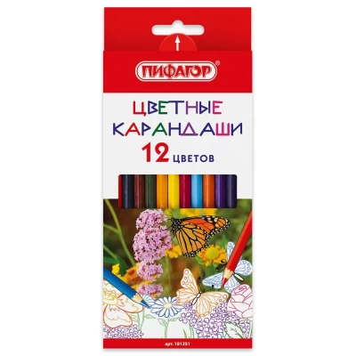 Карандаши 12цв Пифагор 181351