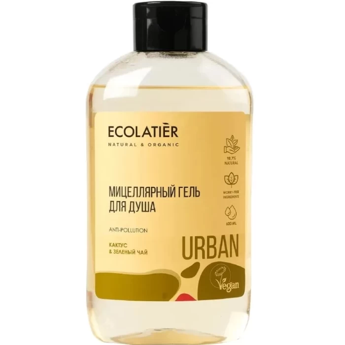 Гель для душа мицеллярный Ecolatier Urban Кактус и зеленый чай 600мл
