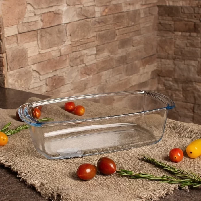 Форма для запекания из жаропрочного стекла 1.5 л с крышкой
