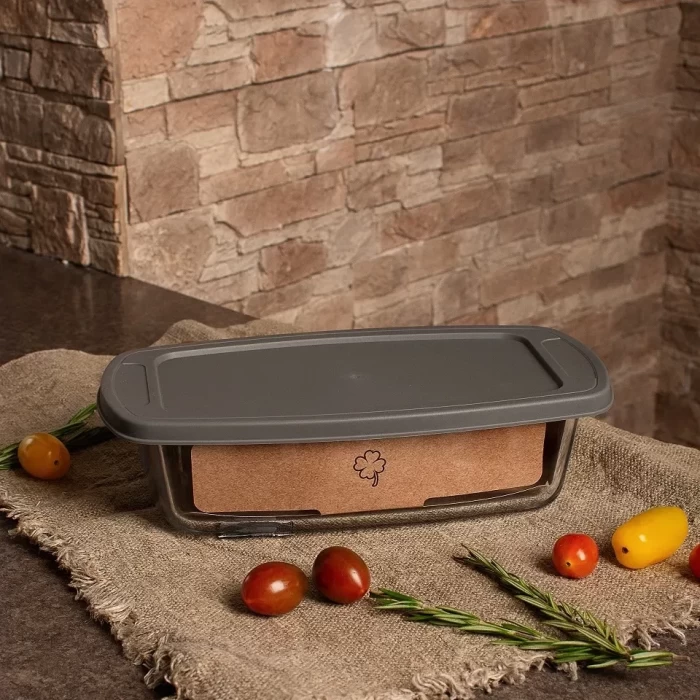 Форма для запекания из жаропрочного стекла 1.5 л с крышкой