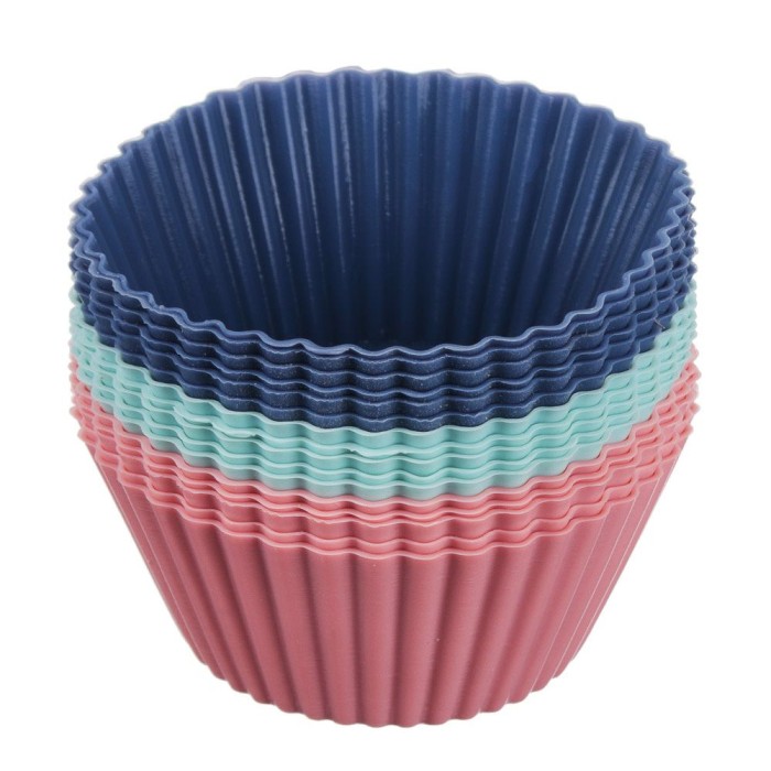 Набор форм силиконовых Vetta "Кекс" 16шт 6,5x3,3см 3 цвета