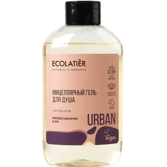 Гель для душа мицеллярный Ecolatier Urban Рисовое молочко и ши 600мл