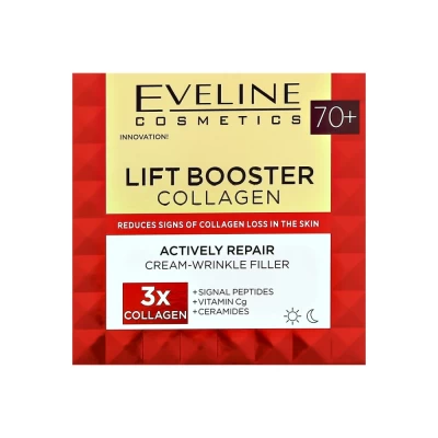 Крем-корректор Eveline против морщин активно-восстанавливающий Lift Booster Collagen 70+ 50мл
