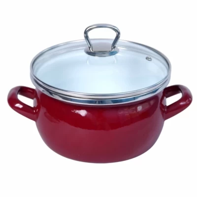 Кастрюля эмалированная Omelia 1-2450111 бордовый 5л