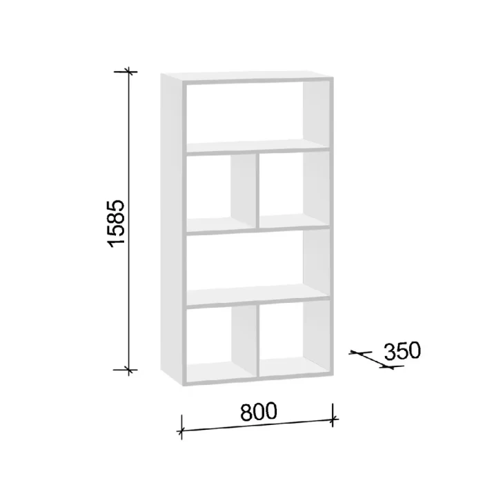 Стеллаж Артём-Мебель CH-100.33 белый