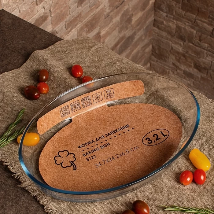 Форма для запекания из жаропрочного стекла 3.2л