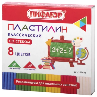 Пластилин классический Пифагор Школьный 105433