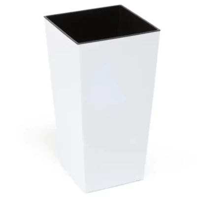 Кашпо пластмассовое Finezja белое 25×25см