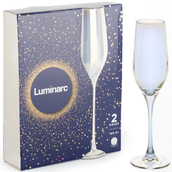 Набор бокалов для шампанского Luminarc Celeste Golden Chameleon 160мл, 2шт Q2882 