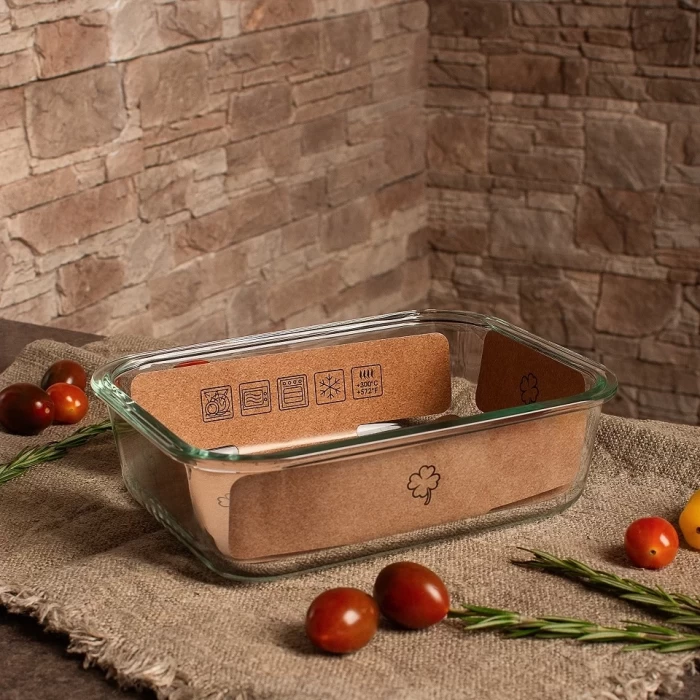 Контейнер из жаропрочного стекла со съёмной крышкой 1 л