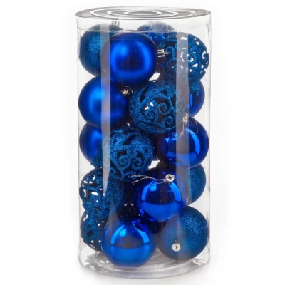 Набор новогодних шаров Ausini VT25-04018-4 синий 8см 20шт