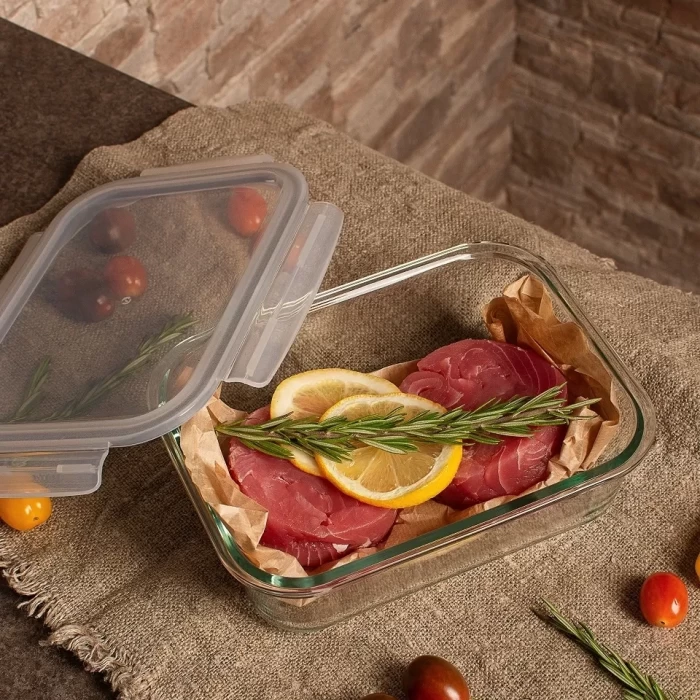 Контейнер из жаропрочного стекла со съёмной крышкой 1.5 л