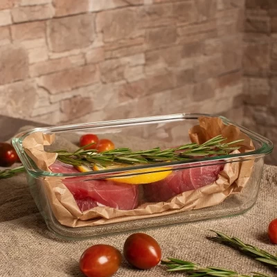 Контейнер из жаропрочного стекла со съёмной крышкой 1.5 л