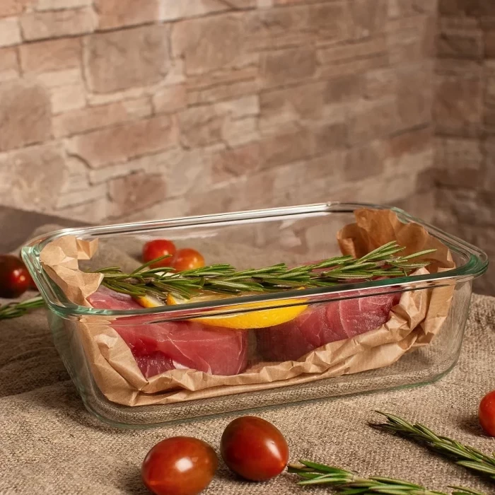 Контейнер из жаропрочного стекла со съёмной крышкой 1.5 л