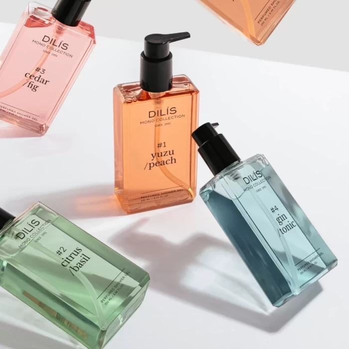 Гель для душа парфюмированный Dilis Mono Collection, yuzu/peach, 250 мл