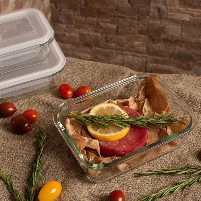 Набор контейнеров из жаропрочного стекла с крышками 3шт