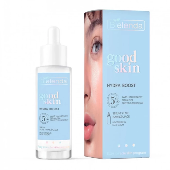  Сыворотка BIELENDA GOOD SKIN HYDRA BOOST сильно увлажняющая с гиалуроновой кислотой, трегалозой, трипептидами, 30мл