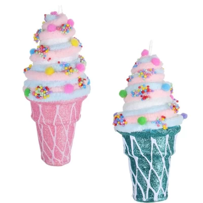 Подвеска декоративная Сноу Бум Мороженое-рожок с кремом 374-526