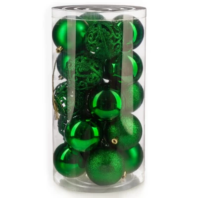 Набор шаров новогодних Ausini VT25-04018-5 зеленый 20шт