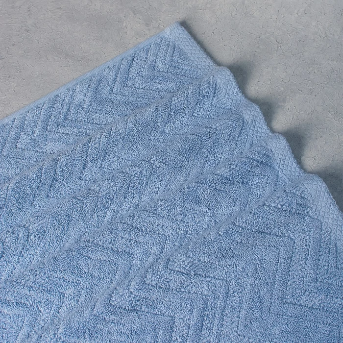 Полотенце махровое ТМ "ЦУМ" Зигзаг голубой 70х140 см