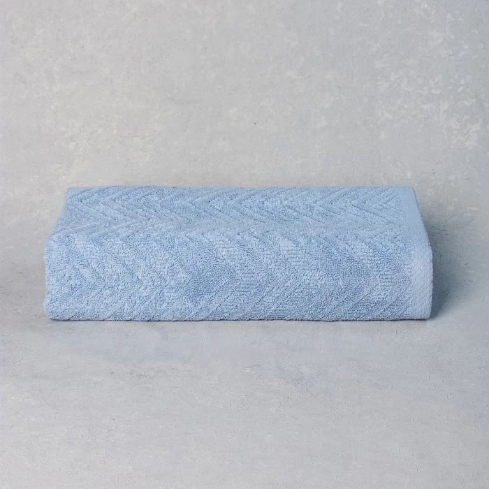Полотенце махровое ТМ "ЦУМ" Зигзаг голубой 70х140 см
