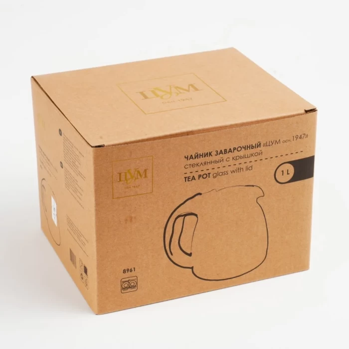 Чайник заварочный с бамбуковой крышкой ТМ "ЦУМ" 8961