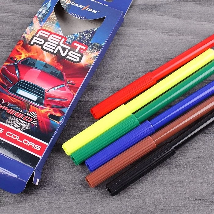 Фломастеры "Darvish" для мальчиков, 6 цветов