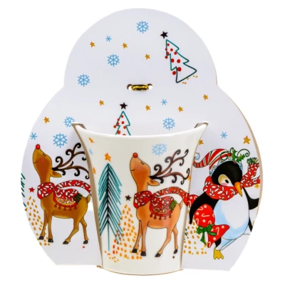 Кружка фарфоровая Belbohemia Новогодняя 400мл