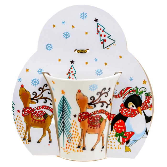 Кружка фарфоровая Belbohemia Новогодняя 400мл