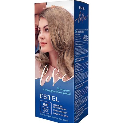Стойкая крем-краска для волос ESTEL LOVE тон 8/0 &quot;Светло-русый&quot;