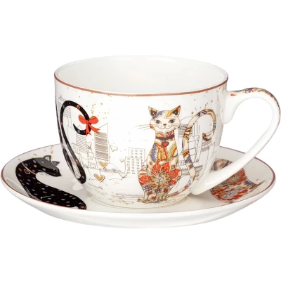 Чайная пара Lefard Парижские коты 330мл