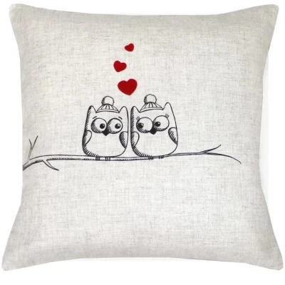 Подушка декоративная Matex Love Story Влюбленные совы 40х40