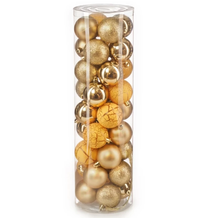 Набор шаров новогодних Ausini VT25-04019-1 золото 36шт