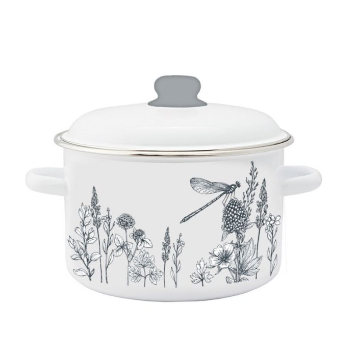 Кастрюля эмалированная Flora-2 5,5л ТМ Appetite     