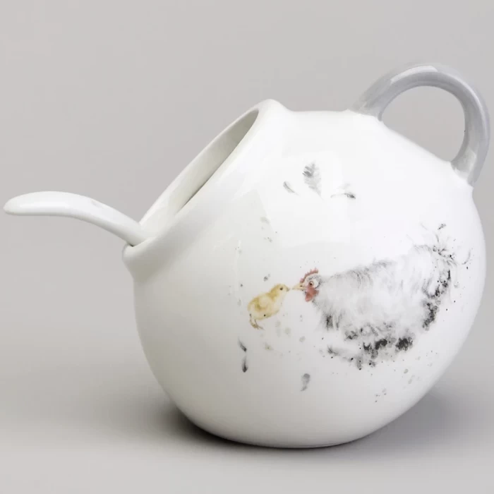 Солонка с ложкой Lefard Funny hens 358-2307