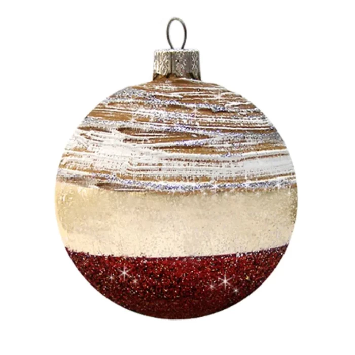 Шар стеклянный декорированный Декарт Зимний вечер 80 в11