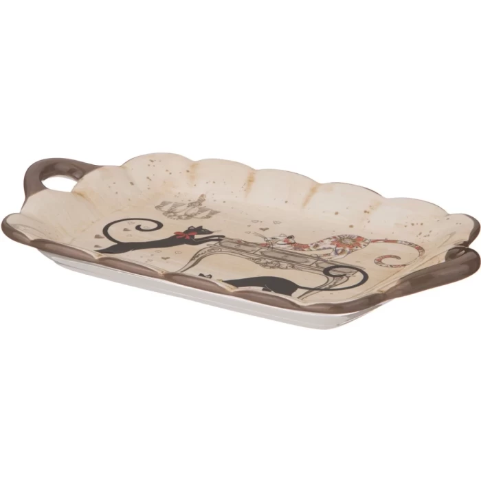 Блюдо Agness Парижские коты 23,5х14х2,5 см