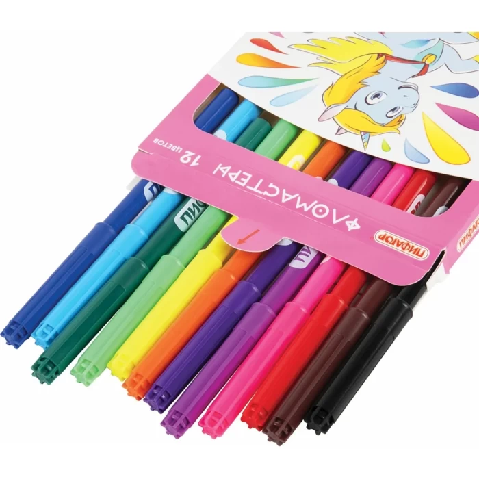 Фломастеры 12 цветов Пифагор 152448