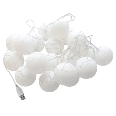 Гирлянда USB светодиодная теплый белый 3м