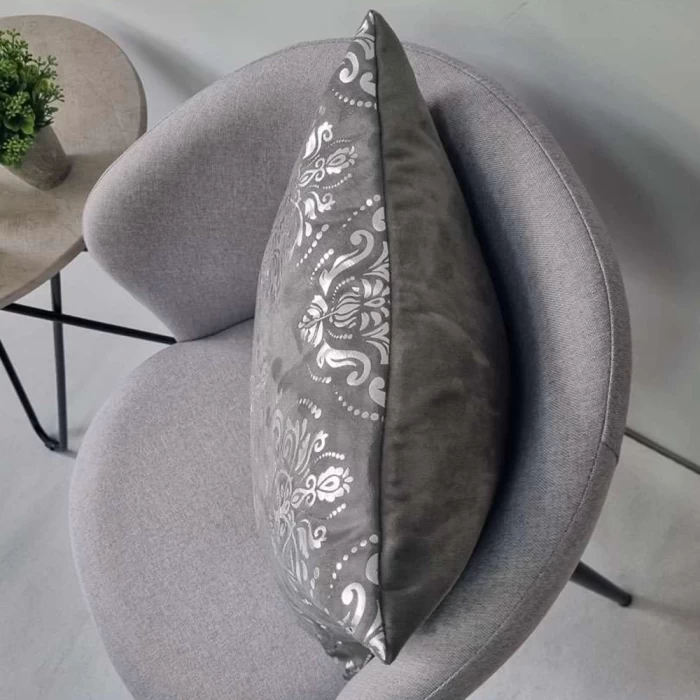 Подушка декоративная Matex  Luxury Обои серебро/серый 45х45