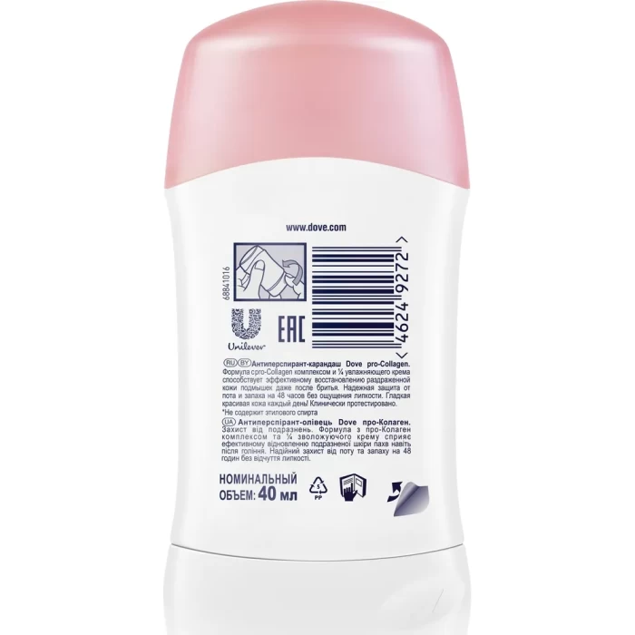 Антиперспирант-карандаш Dove Pro-Collagen 40мл 