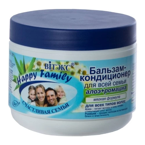 Happy Family Бальзам-кондиционер Алое+Ромашка, 500мл