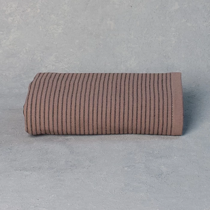 Полотенце махровое ТМ "ЦУМ" Полоска беж/кофе 50х90 см