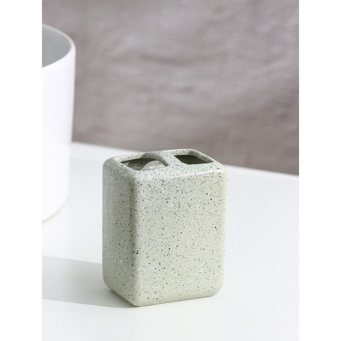 Стакан для зубных щеток двойной Natural, цвет серый